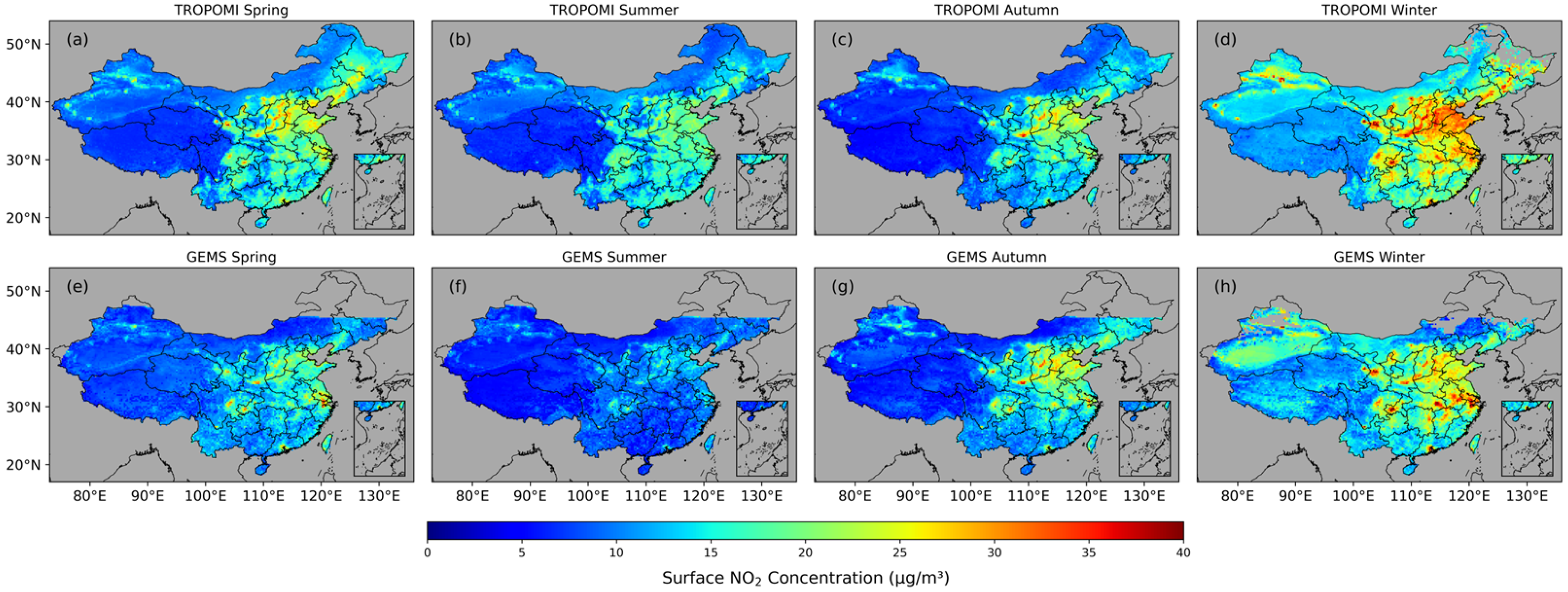 Machine Learning-Based Estimation of Surface NO2 Concentrations over ...
