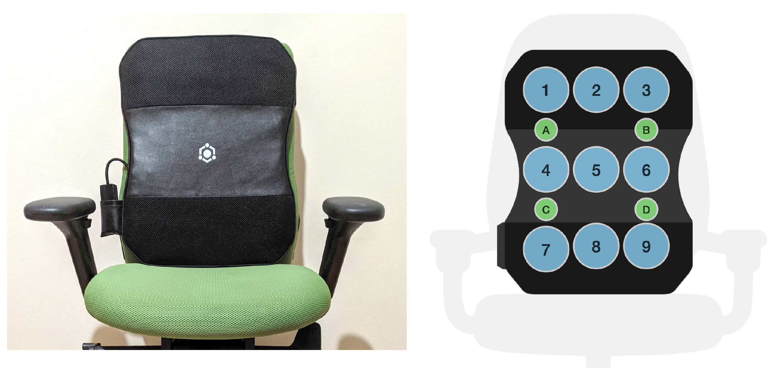Heated seat cushion and backrest integrated office heating artifact heated seat  pad electric heated chair back