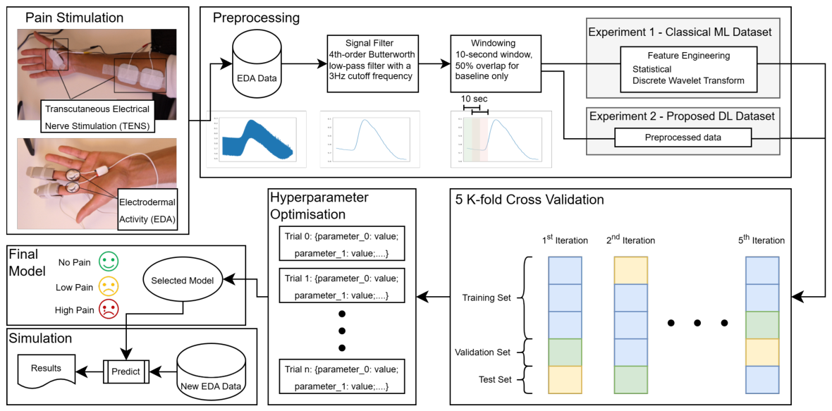 Real-Time Pain Assessment from Electrodermal Activity Using Deep Learning