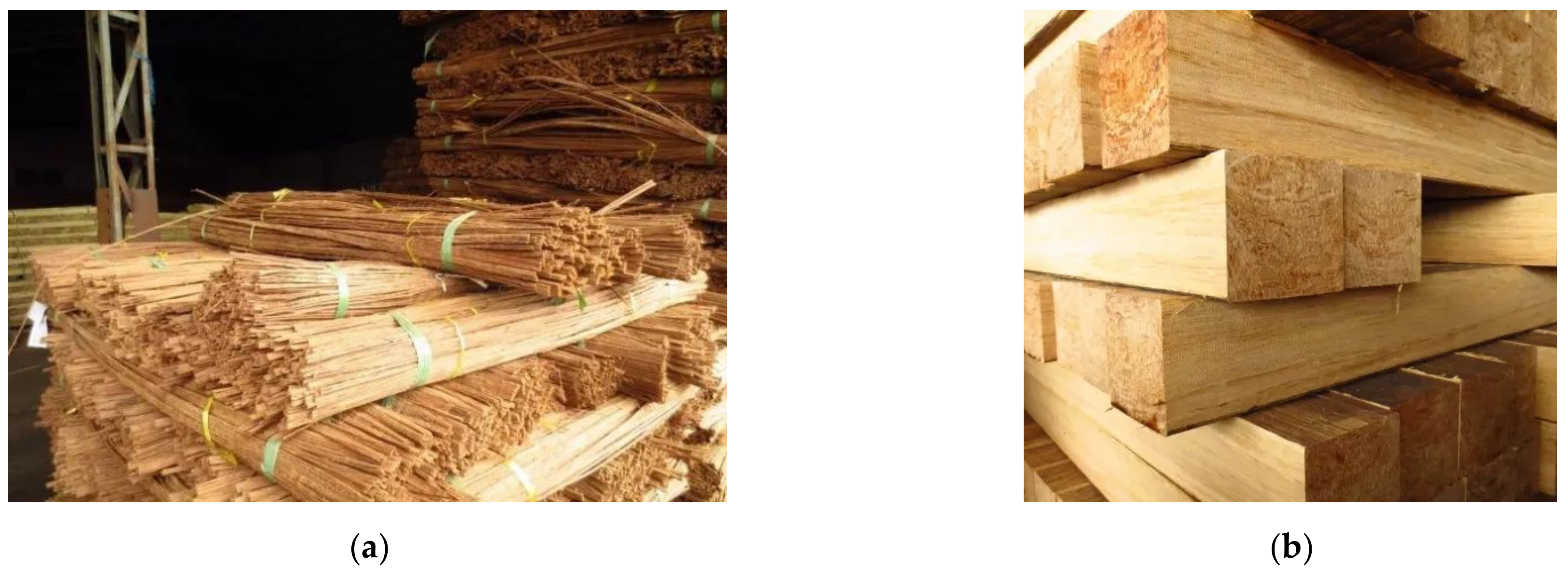 Laminated bamboo lumber (LBL) unit experimental members (a