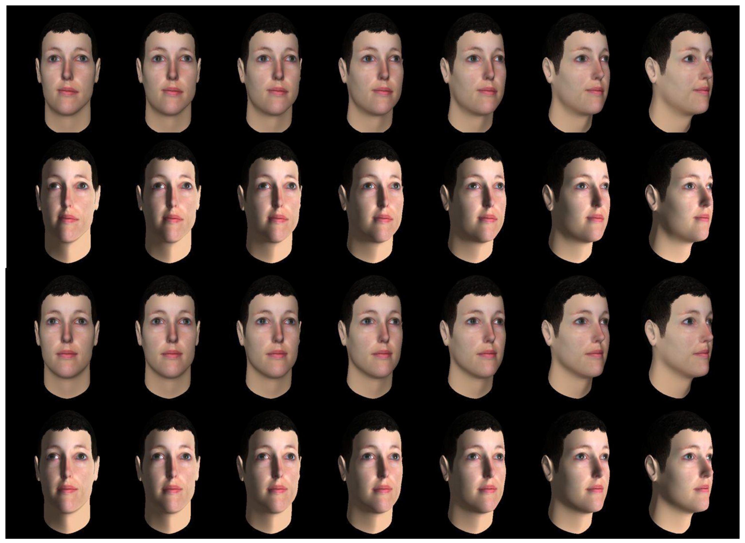 images of patients at different symmetry levels based on the Sn-n and