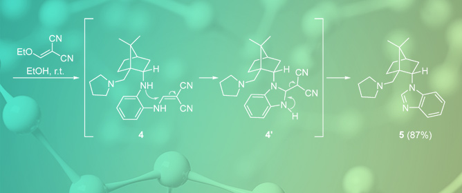 1-{(1<em>S</em>,2<em>S</em>,4<em>R</em>)-7,7-Dimethyl-1-[(pyrrolidin-1-yl)methyl]bicyclo [2.2.1]heptan-2-yl}-1<em>H</em>-benzo[<em>d</em>]imidazole