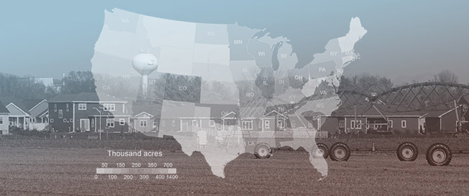 U.S. Farmland under Threat of Urbanization: Future Development Scenarios to 2040