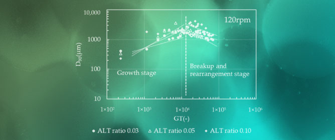 Growth of Floc Structure and Subsequence Compaction into Smaller Granules through Breakup and Rearrangement of Aluminum Flocs in a Constant Laminar Shear Flow
