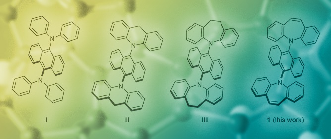 9,10-Bis(5<em>H</em>-dibenzo[<em>b,f</em>]azepino)anthracene