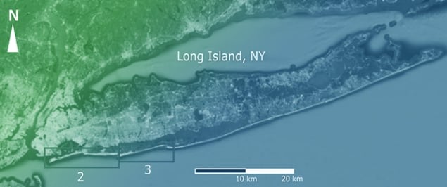 Shoreline Change of Western Long Island, New York, from Satellite-Derived Shorelines