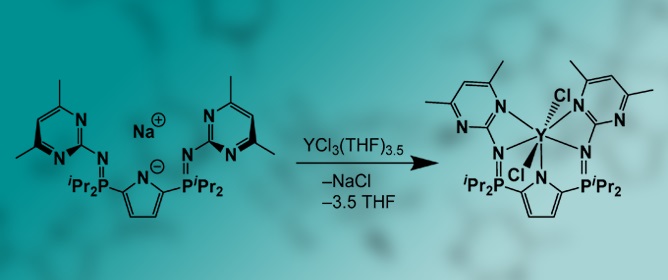 Dichloro[2,5-bis(diisopropylphosphorimidoyl-<em>&kappa;N</em>-(4,6-dimethylpyrimidine-<em>&kappa;N</em>))pyrrole-<em>&kappa;N</em>]yttrium(III)&middot;toluene