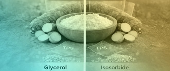 Effect of Glycerol and Isosorbide on Mechanical, Thermal, and Physicochemical Properties During Retrogradation of a Cassava Thermoplastic Starch