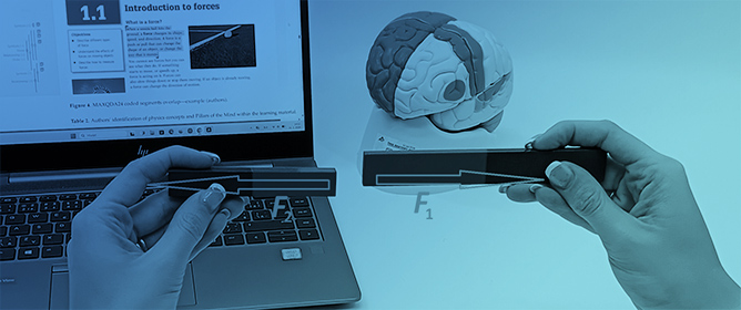 Using LLM to Identify Pillars of the Mind Within Physics Learning Materials