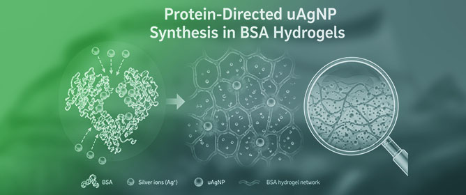 Protein-Directed uAgNPs in BSA Hydrogels