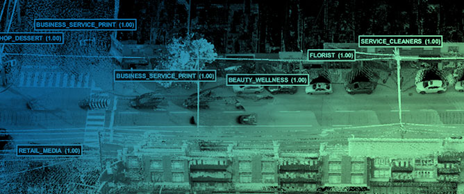 Semantic Mapping of Urban Mobile Mapping LiDAR Using Panoramic OCR and Geometric Back-Projection