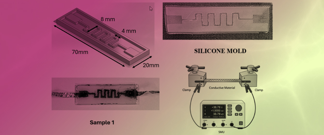 Design, Manufacturing and Characterization of Stretchable Silicone-Based Conductive Composites