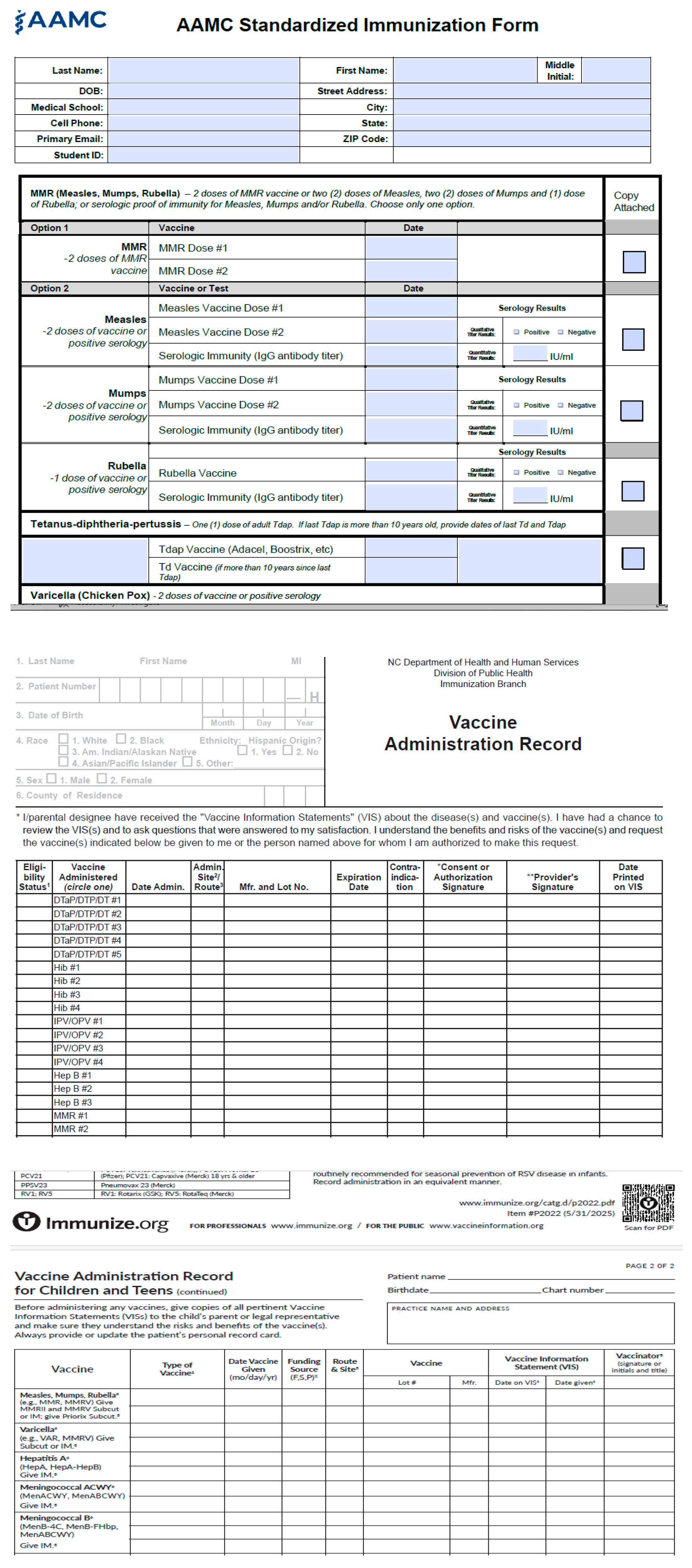 An Interoperable Vaccine Record: A Roadmap to Realization