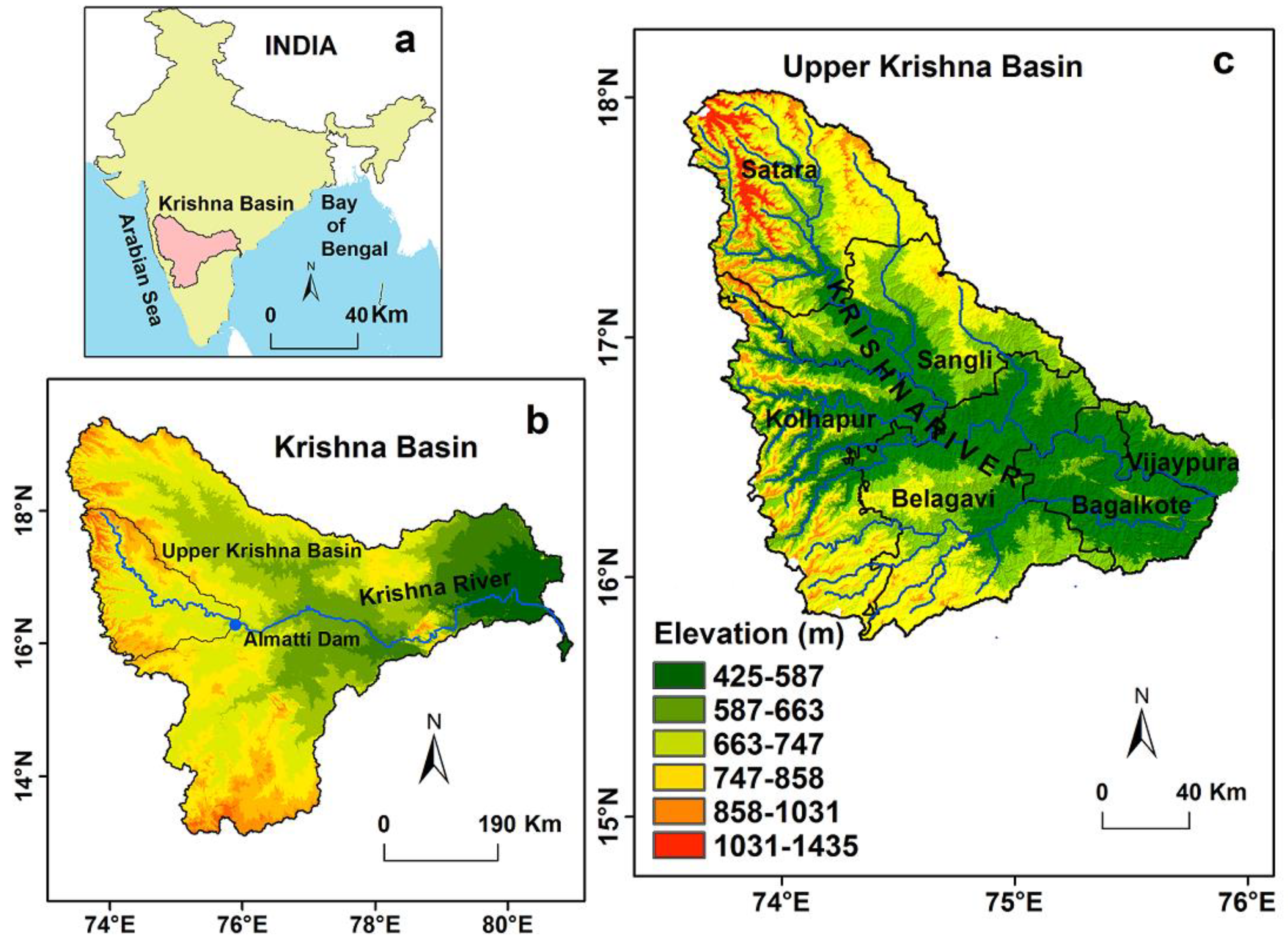 krishna river map